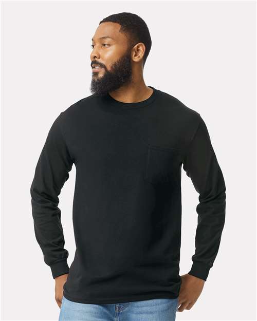 2410 Men's Ultra Cotton® Long Sleeve Pocket T-Shirt