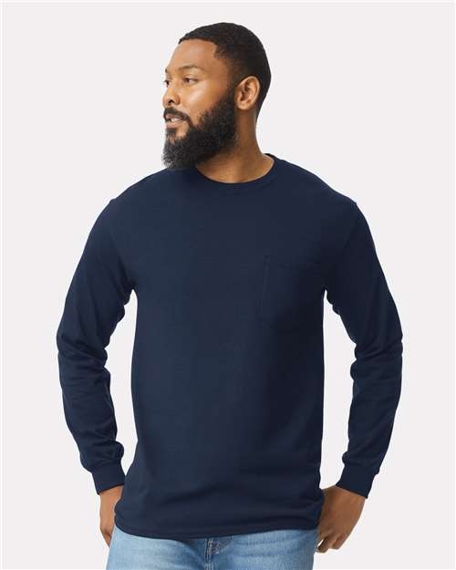 2410 Men's Ultra Cotton® Long Sleeve Pocket T-Shirt
