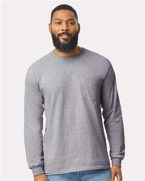 2410 Men's Ultra Cotton® Long Sleeve Pocket T-Shirt