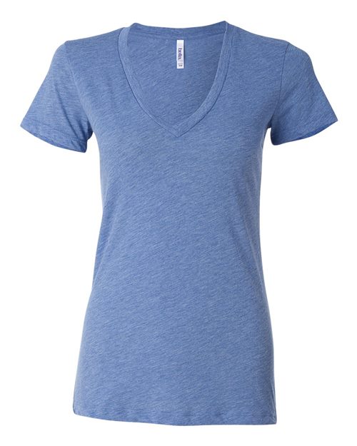 8435 Women’s Triblend Deep V-Neck Tee