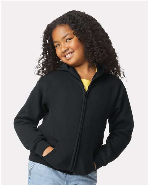 18600B Youth Heavy Blend™ Full-Zip Hooded Sweatshirt