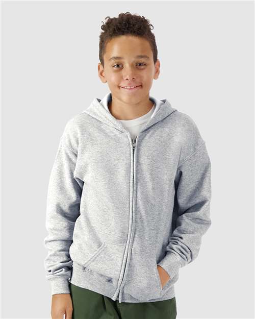 18600B Youth Heavy Blend™ Full-Zip Hooded Sweatshirt