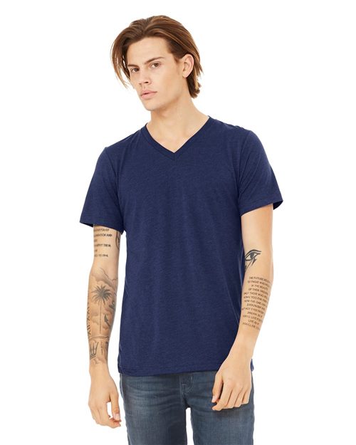 3415 Unisex Triblend V-Neck Tee