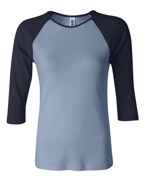 2000 Women’s 1X1 Baby Rib Raglan Three-Quarter Sleeve Tee