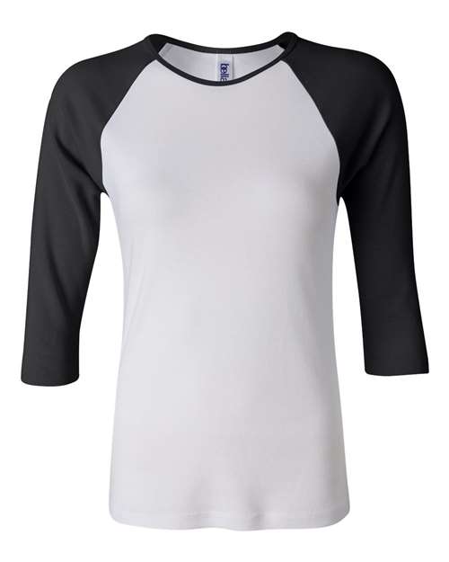 2000 Women’s 1X1 Baby Rib Raglan Three-Quarter Sleeve Tee
