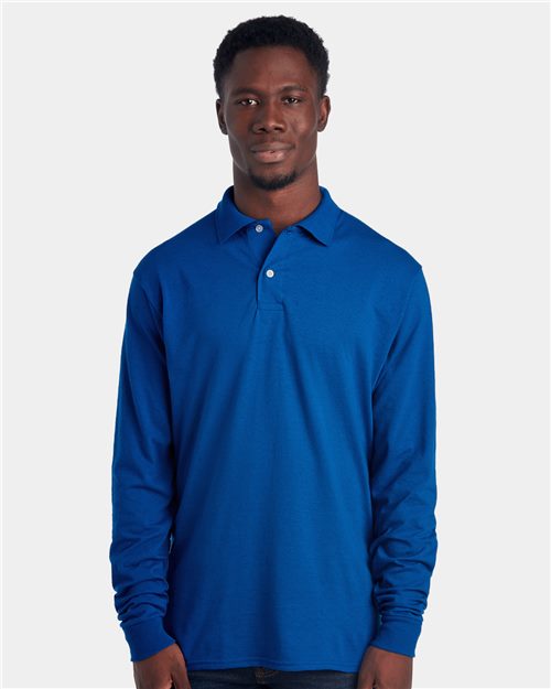 437MLR Men's SpotShield® 50/50 Long Sleeve Polo