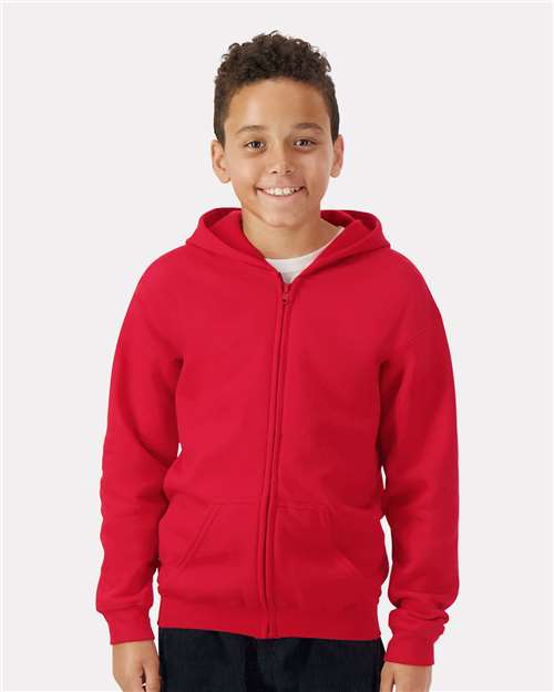 18600B Youth Heavy Blend™ Full-Zip Hooded Sweatshirt
