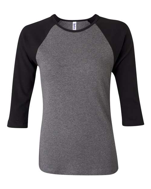 2000 Women’s 1X1 Baby Rib Raglan Three-Quarter Sleeve Tee