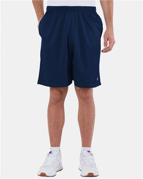 S162 Men's Polyester Mesh 9" Shorts with Pockets