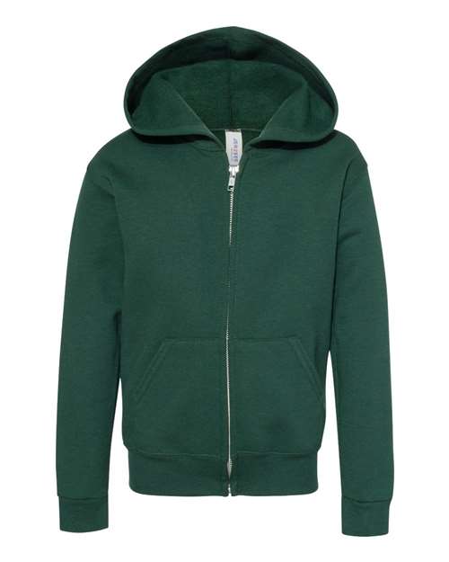993BR Youth NuBlend® Full-Zip Hooded Sweatshirt