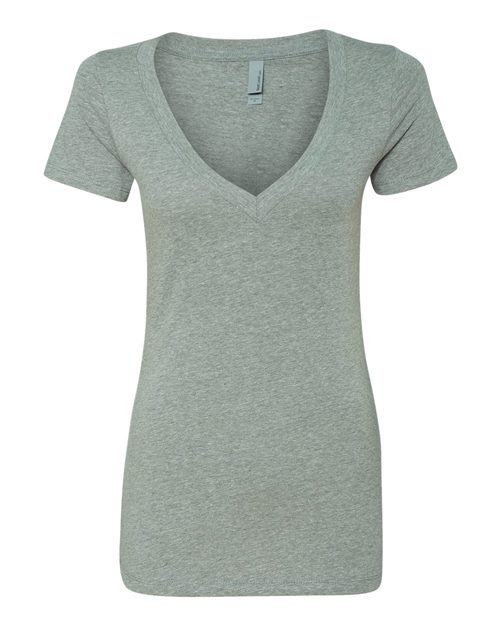 6640 Women’s CVC Deep V-Neck T-Shirt