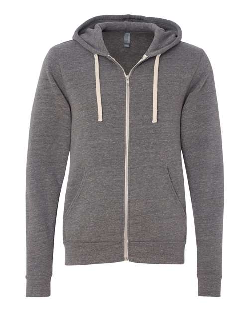 3909 Unisex Triblend Sponge Fleece Full-Zip Hoodie Sweatshirt
