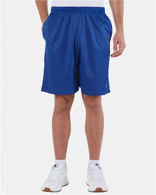 S162 Men's Polyester Mesh 9" Shorts with Pockets