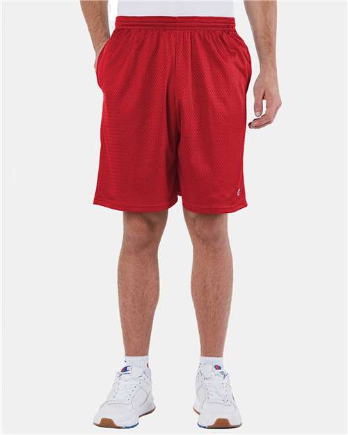 S162 Men's Polyester Mesh 9" Shorts with Pockets