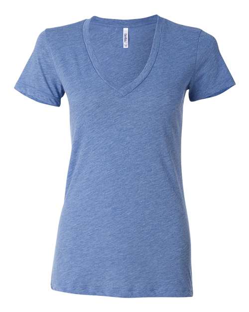 8435 Women’s Triblend Deep V-Neck Tee