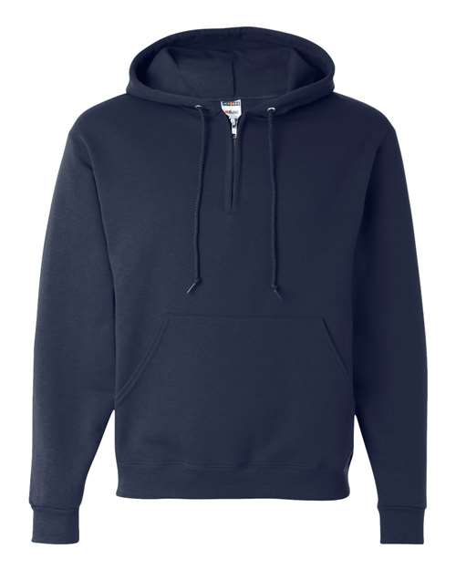 994MR Unisex NuBlend® Quarter-Zip Hooded Sweatshirt