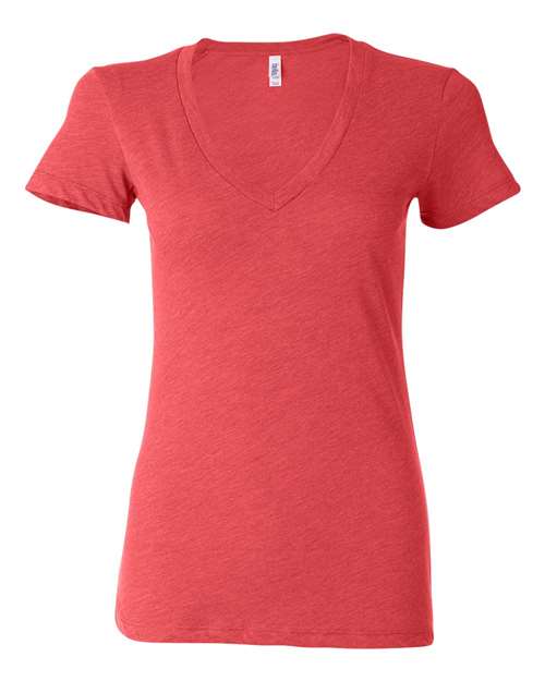 8435 Women’s Triblend Deep V-Neck Tee