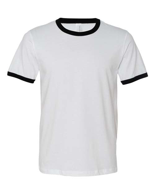 3055 Men's Jersey Heather Ringer Tee