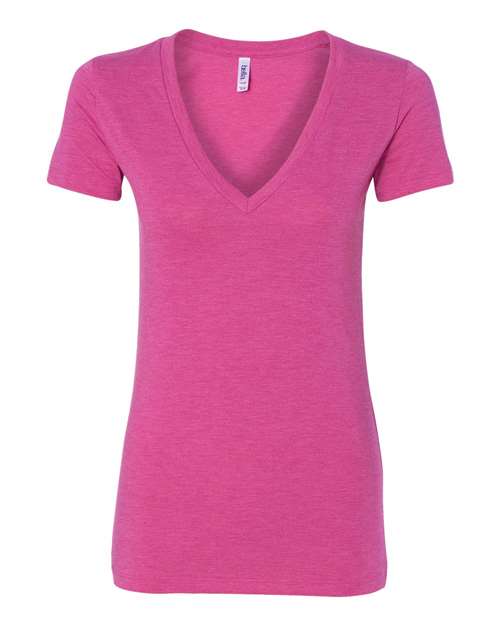 8435 Women’s Triblend Deep V-Neck Tee
