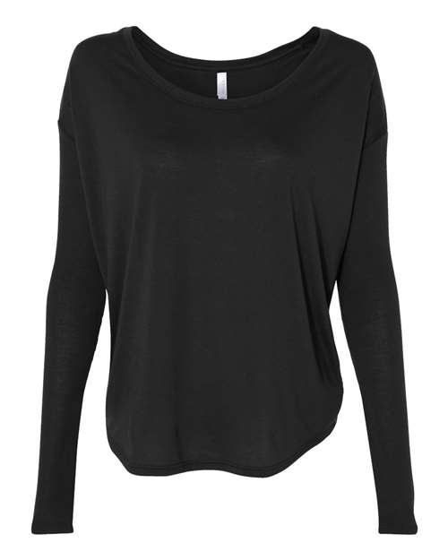 8852 Women’s Flowy 2x1 Ribbed Long Sleeve Tee