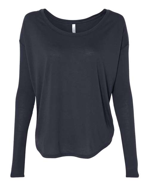 8852 Women’s Flowy 2x1 Ribbed Long Sleeve Tee