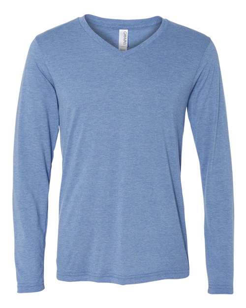 3425 Unisex Long Sleeve V-Neck Tee