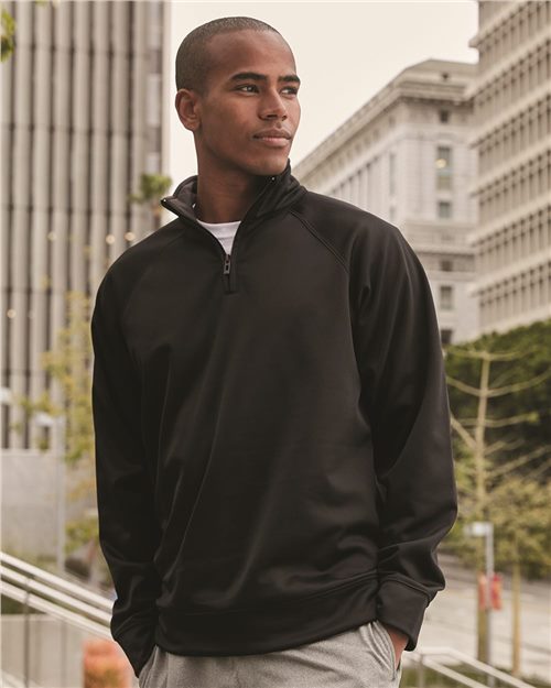 PF95MR Unisex Dri-Power® Sport Quarter-Zip Cadet Collar Sweatshirt