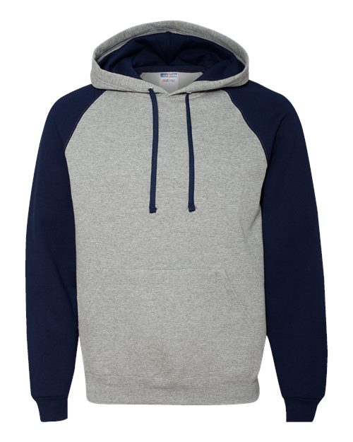 96CR Unisex Nublend® Colorblocked Raglan Hooded Sweatshirt