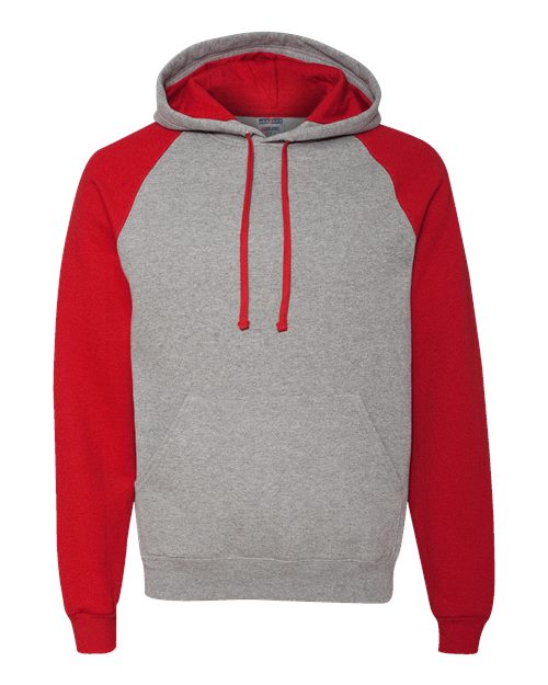 96CR Unisex Nublend® Colorblocked Raglan Hooded Sweatshirt