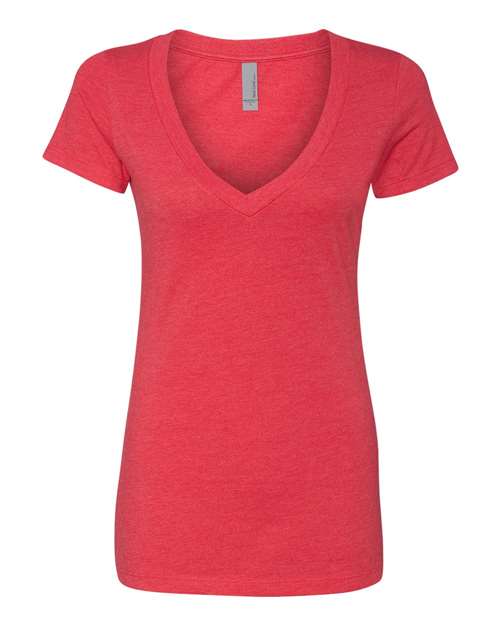6640 Women’s CVC Deep V-Neck T-Shirt