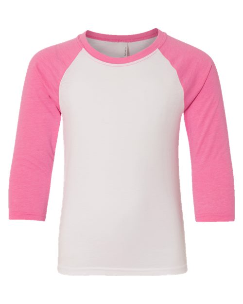 3352 Youth CVC Three-Quarter Sleeve Raglan T-Shirt