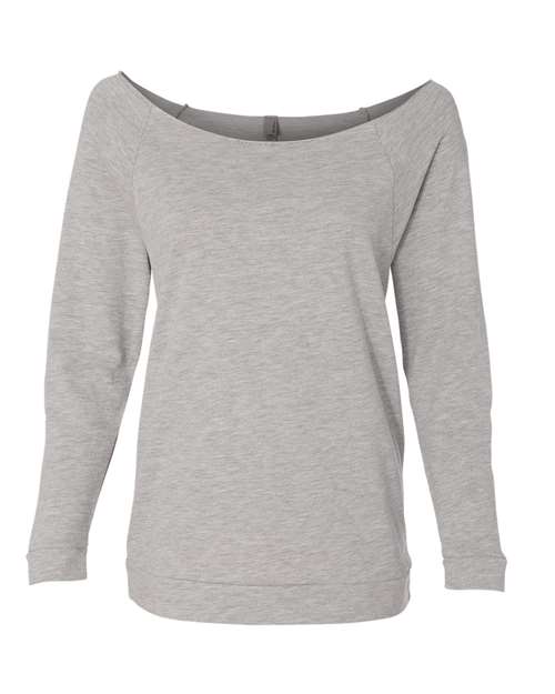 6951 Women's Terry Raw Edge Three-Quarter Sleeve Raglan