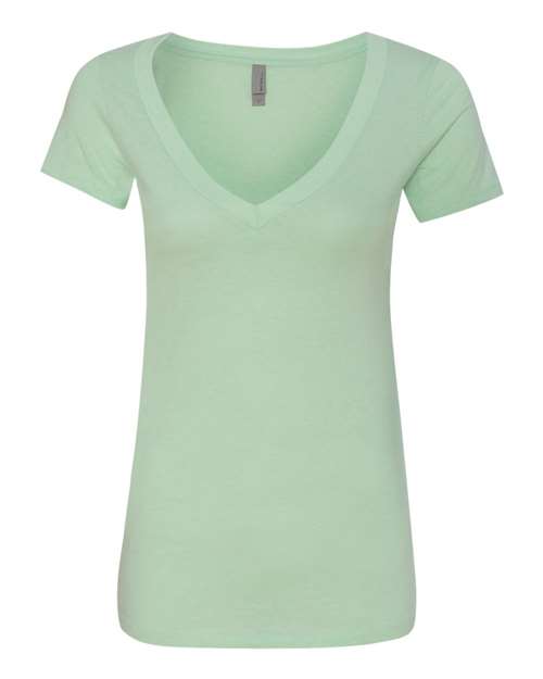 6640 Women’s CVC Deep V-Neck T-Shirt