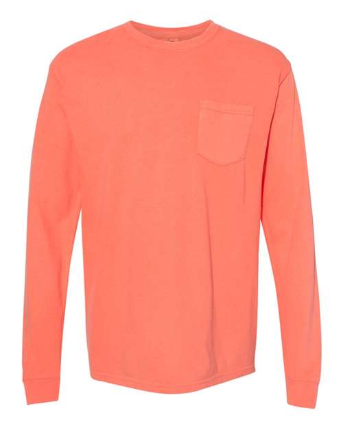 4410 Garment-Dyed Heavyweight Long Sleeve Pocket T-Shirt