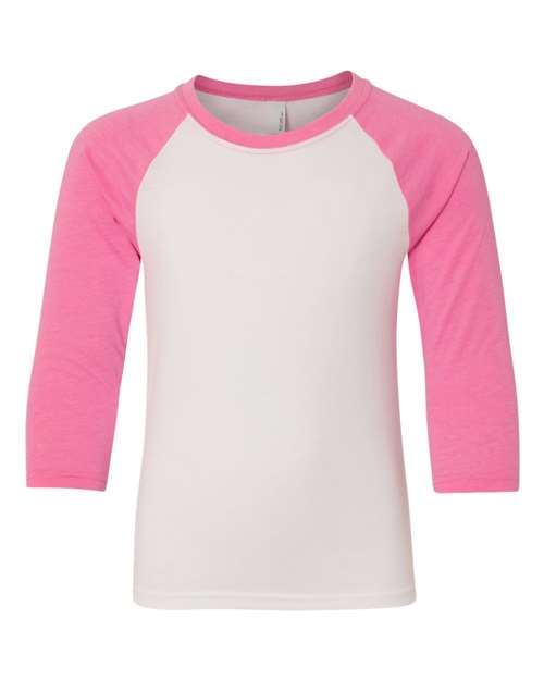 3352 Youth CVC Three-Quarter Sleeve Raglan T-Shirt