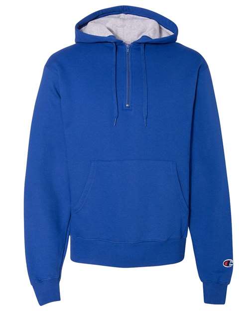 S185 Men's Cotton Max Hooded Quarter-Zip Sweatshirt