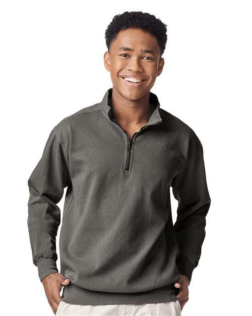 1580 Unisex Garment-Dyed Quarter-Zip Sweatshirt