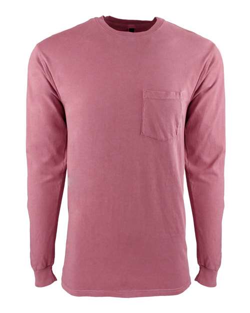7451 Unisex Inspired Dye Long Sleeve Pocket T-Shirt
