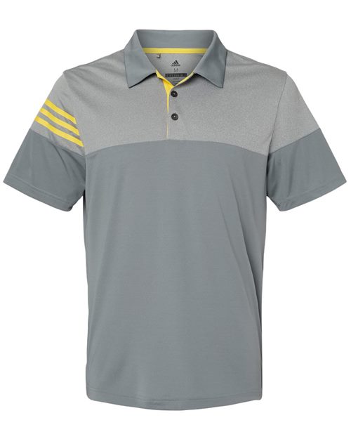 A213 Men's Heathered 3-Stripes Colorblocked Polo