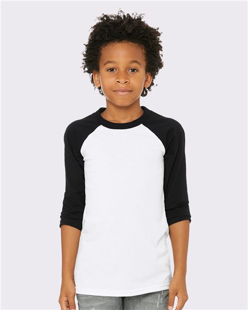 3200Y Youth Three-Quarter Sleeve Baseball Tee
