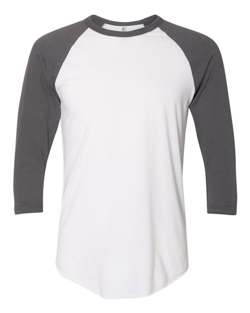 BB453W Unisex 50/50 Raglan Three-Quarter Sleeve Tee