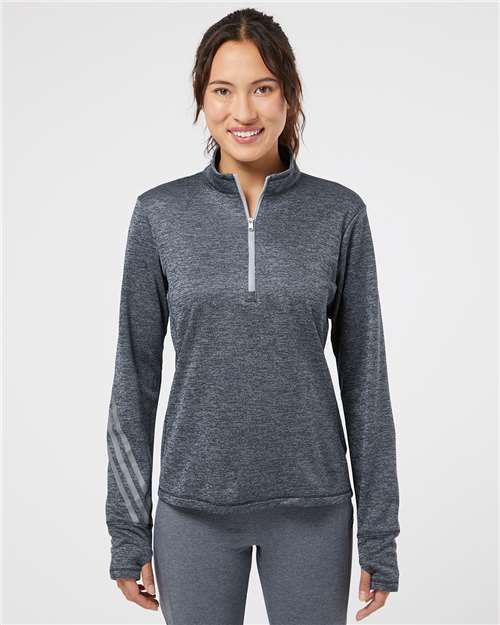 A285 Women's Brushed Terry Heathered Quarter-Zip Pullover
