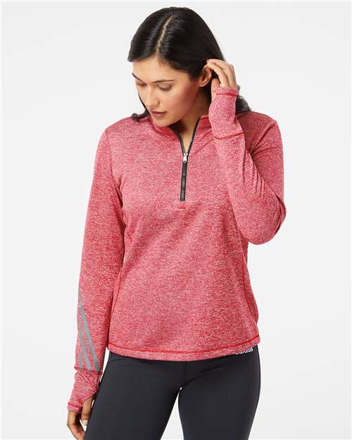 A285 Women's Brushed Terry Heathered Quarter-Zip Pullover