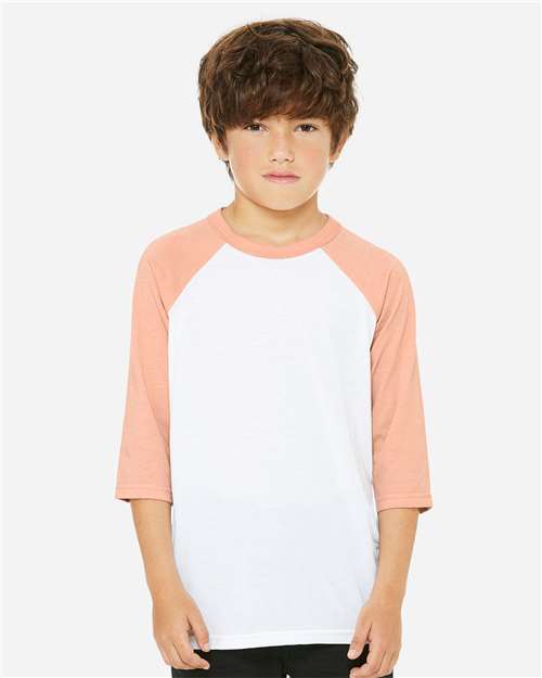 3200Y Youth Three-Quarter Sleeve Baseball Tee