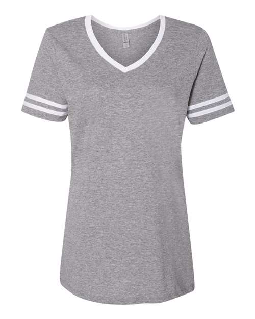 602WVR Women's Varsity Triblend V-Neck T-Shirt