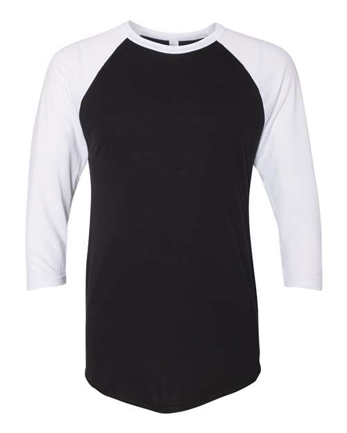 BB453W Unisex 50/50 Raglan Three-Quarter Sleeve Tee