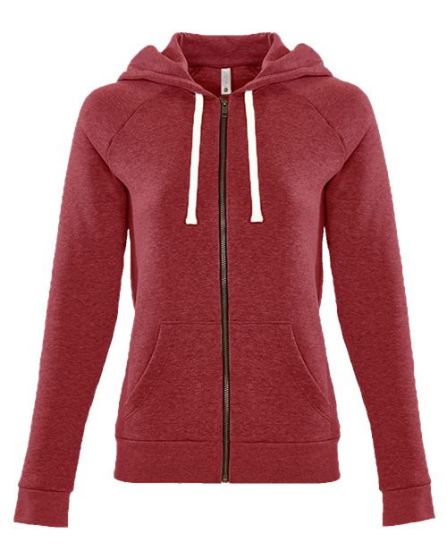 9603 Women's Malibu Raglan Full-Zip Hoodie Sweatshirt