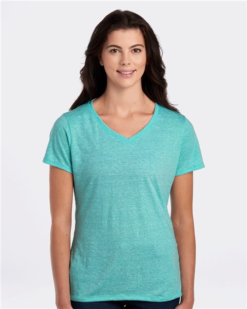 88WVR Women's Snow Heather Jersey V-Neck T-Shirt
