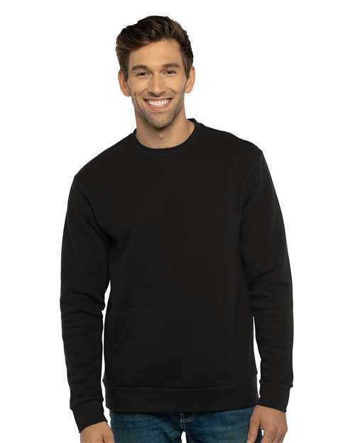 9001 Unisex Santa Barbara Pocket Crewneck Sweatshirt