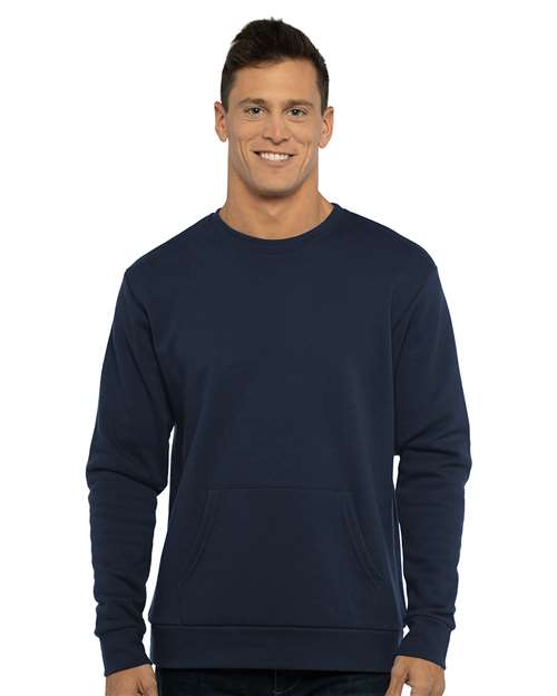 9001 Unisex Santa Barbara Pocket Crewneck Sweatshirt